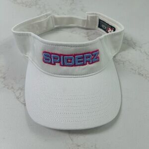 Spiderz Softball Visor White Pink Blue Adjustable